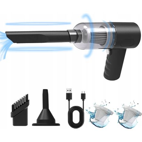 Kleiner, kabelloser Handstaubsauger fürs Auto, 120 W, mit USB-Anschluss