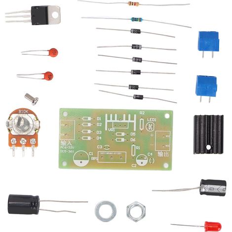 Kit de Bricolage D'alimentation Régulée Réglable ABS Conseil AC/DC Entrée Sortie Protection Redresseur Circuit Entrée Tension Réglable Ensemble pour École Éducation Laboratoire (1/5)