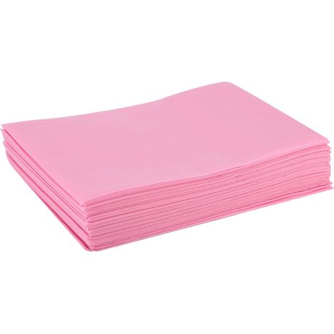 Drap de lit jetable imperméable anti-huile pour table de massage, salon SPA, tatouage, hôtel - Couvre-matelas rose, usage unique, protection hygiénique (1/5)