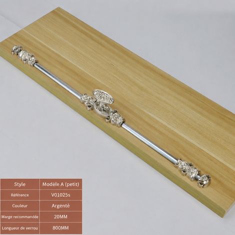 Serrure à tringle longue rétro style A argent 800 mm pour meuble et vitrine argent 800mm 1 kg – Livraison gratuite