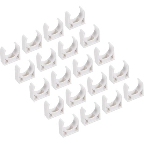 50 Pcs Raccords De Tube En PVC En Forme De U Serre-Câbles Connecteurs Intérieurs 20mm Blancs À Clipser Pour Tuyau Conduit Électrique Aménagement Domestique (1/5)