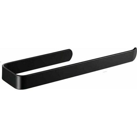 [NEVER USED]  Self-adhesive stainless steel towel rail for bathroom and kitchen - 33.5 cm - Black - self-adhesive