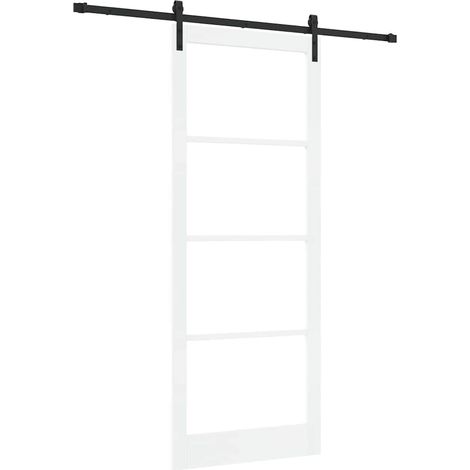 Maison Exclusive - Schiebetür ORKDAL Weiß und Schwarz 93 x 232 cm