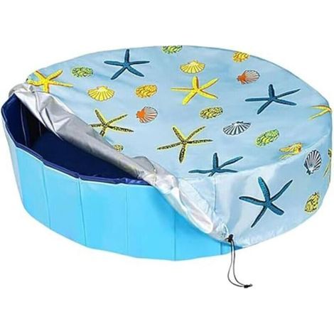 Runde Poolabdeckung aus Oxford-Gewebe schützt Ihren Pool vor Schmutz und reduziert die Verdunstung (82 x 30 cm). (1/5)