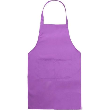 Einfache Schürze mit Taschen, Lätzchen, Küche, Kochen, Backen, Erwachsene-Purple