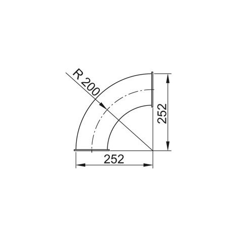 Rohrbogen 90° mit Bördelrand  von Viessmann - ZK02981