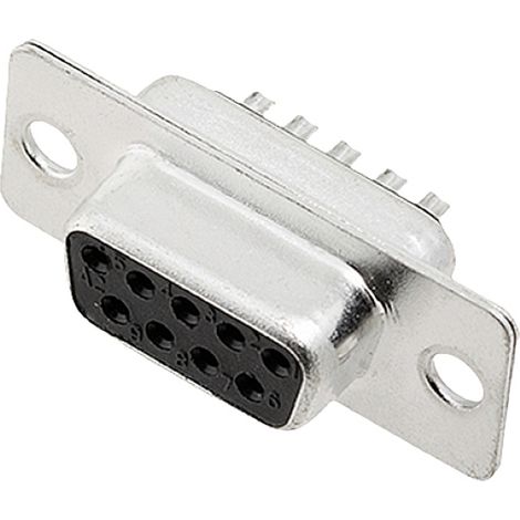 Embase SUB-D femelle Nombre de pôles: 9 encitech DB9-SS 2101-0180-11 180 ° fût à souder 1 pc(s) Tray