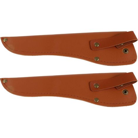 Lot de 2 Housses de Protection en Cuir Marron pour Couteaux, Étuis Réutilisables et Résistants pour Rangement Sécurisé Cuisine (1/5)