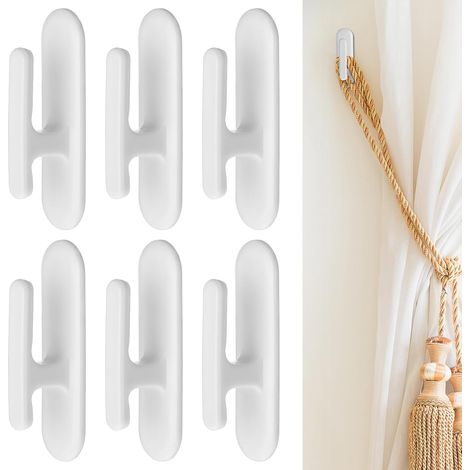 Lot de 6 supports de cordon pour store enrouleur de sécurité - Crochets pour cordon de store - Pour la maison et le bureau (1/5)