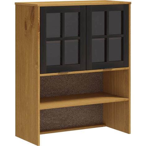 Mueble superior de aparador con puertas vidrio FLAM madera pino vidaXL (1/5)
