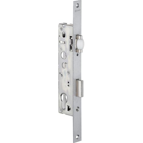 Assa Abloy – Serrure électrique monopoint à larder 45mm – Pêne dormant à rouleau nylon – Têtière acier inox – Réglage rouleau 7 à 19mm (1/2)