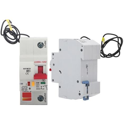 Interruttore automatico intelligente Wi-Fi, controllo remoto tramite app mobile PA66-DSM, custodia ignifuga, 220 V CA (1/5)