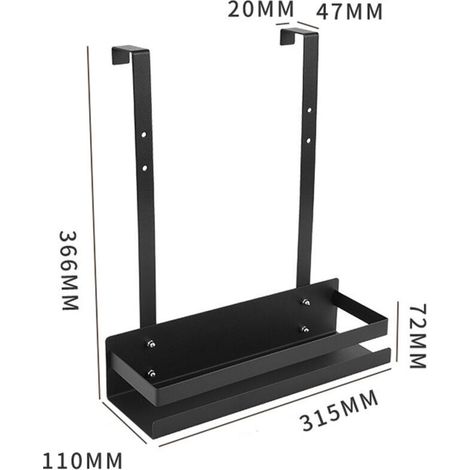 Schwarze, wandmontierte Seifenschale aus Edelstahl – moderner Hängekorb im modernen Design, feuchtigkeitsbeständig, 1 Stück