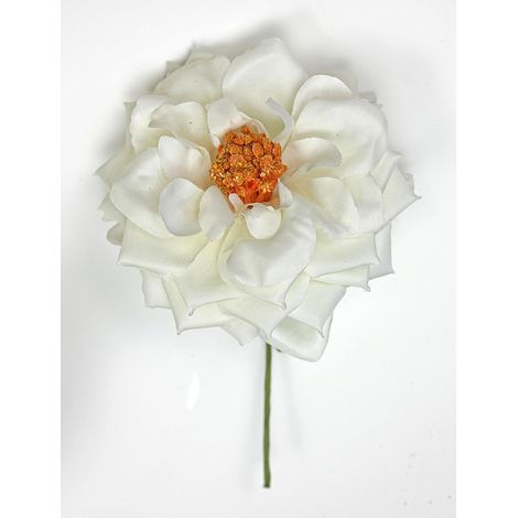 Linea Due Elle Rosa Spray D 11 Cm con Gambo Bianco 6 Pz