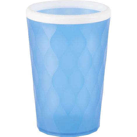 Vaso para baño Spirella "Pool" de polipropileno en color azul 8 x 8 x 12 cm