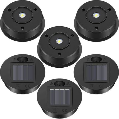 Pack de 6 pièces de remplacement pour lanterne solaire – Panneau solaire LED 1,2V – Diamètre 7 cm – Éclairage automatique nuit (1/5)