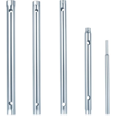 4 Pcs Clés Tubulaires et à Pipe, Cle a Pipe, Cle a Tube pour Robinet Evier, Clés à Douille pour Robinet Tuyauterie, Kit de Montage pour Robinets sous Évier, (6-7, 8-9, 10-11, 12-13 mm) + 1 barre (1/5)