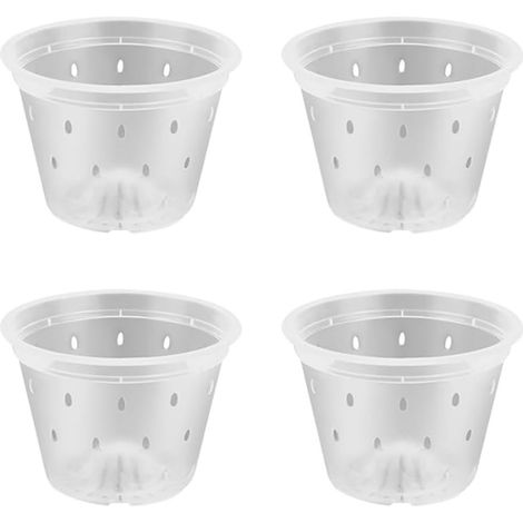 Pots de fleurs - pots d'intérieur - pots d'extérieur - Lot de 4 - pots de fleurs - pot d'extérieur - pot d'intérieur - petits pots d'intérieur - pots d'intérieur - pots d'extérieur en plastique - pots (1/2)
