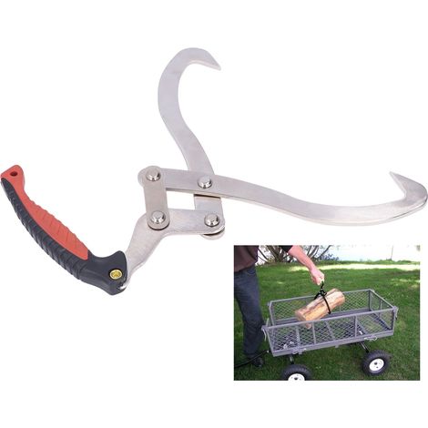 Pince à bûches et grappin de levage pour bois - Outil de manutention de jardin