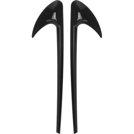 Lot de 2 enjoliveurs d'ailes latérales pour Mercedes-Benz Classe E W213, Classe C W205 et E63S AMG (accessoires noirs). (1/4)
