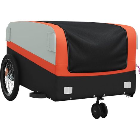 Remorque chariot transport de vélo 45 kg fer Orange (1/5)