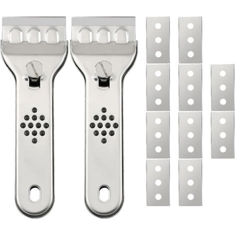 Grattoirs Multifonctions Cuisine 2 Sets 5 Lames de Rechange Acier Inoxydable Outil de Nettoyage pour Sols et Carrelages Ustensiles la Cuisine pour Enlever Taches et Colle (1/5)