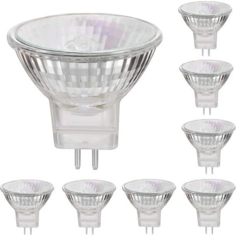 Lampes halogènes GU4 12V 35W - Blanc chaud - Dimmable - Pack de 8 (1/4)