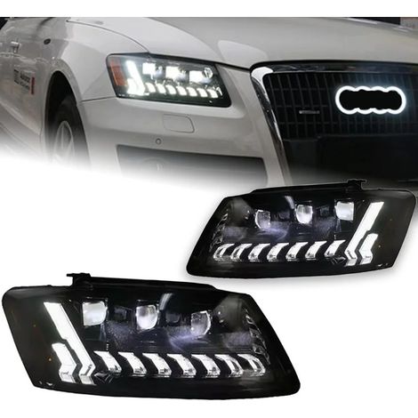 2x Feux avant compatibles Audi Q5 2009-2018 – Full LED DRL – Clignotants dynamiques – La paire (1/5)