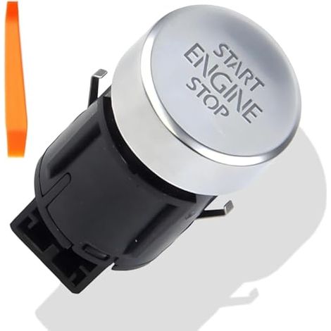 5N0959839 Bouton D'arrêt de Démarrage du Moteur pour VW Tiguan (2008-2014), pour Golf Plus (2009-2013), pour Sharan (2011-2021), pour Seat Alhambra (2011-2021), Bouton-Poussoir Rond (1/5)