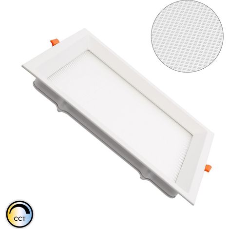 Pannello Downlight LED 20W Quadrata CCT Selezionabile Microprismatica LIFUD Foro 200x200 mm No Flicker CCT