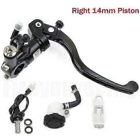 Levier de maître-cylindre de frein et d'embrayage Adelin Px1 pour moto Z750 Z900 Mt07 Cafe Racer (noir, côté droit, 14 mm), montage radial, tailles 14 mm, 16 mm, 17,5 mm et 19 mm. (1/5)
