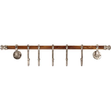 vidaXL Perchero de pared aluminio 75x15 cm (1/2)