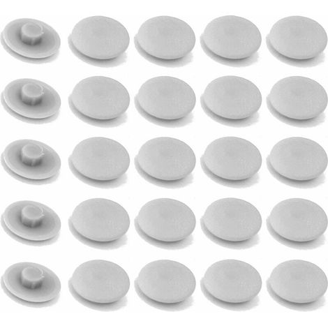 20x Cache vis hexagonal en plastique 4 x 2,7 x 11,8mm Confirmat 6 pans Meuble Capuchon Bouchon Trou Protection Universel, gris