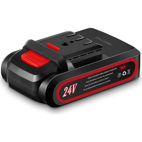 Batterie de Tronçonneuse 24V 2000mAh, Accessoires de Piles au Lithium Remplaçables pour Tronçonneuses électriques Portables (1 Batterie) (1/5)