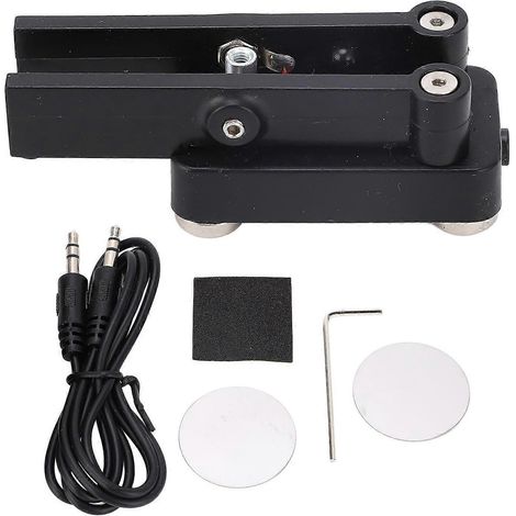 Manipulateur télégraphique à double bouton avec câble d'interface 3,5 mm, base magnétique, émetteur CW portable pour code Morse (1/4)