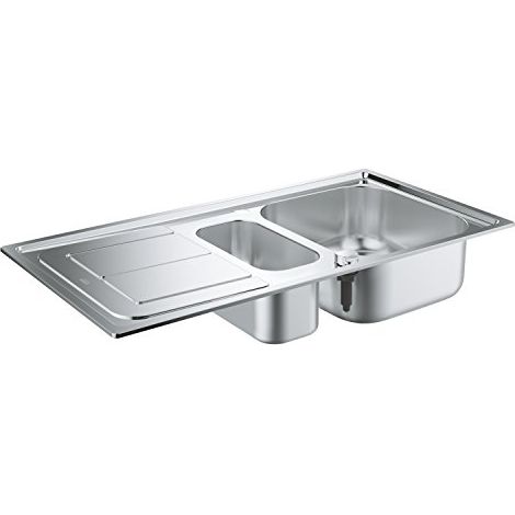 Grohe 31564SD0 Lavello Gocciolatoio, Grigio (Acciaio Inox), 60 cm (1/3)
