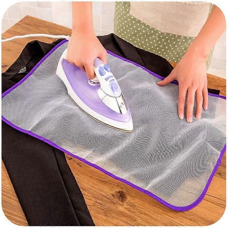 Tapis de protection pour fer à repasser résistant à la chaleur, tapis de repassage principal, protection en maille pour vêtements, repassage des vêtements délicats (L) (1/5)