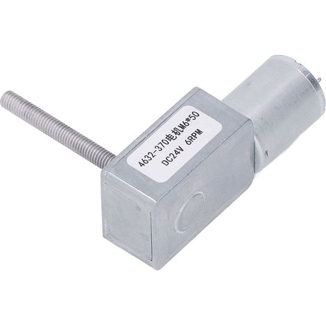Moteur à engrenage à vis sans fin CC 4632-370 M6 x 50 mm 6 tr/min, micro-réducteur à vis sans fin en aluminium et laiton pour treuil 24 V (1/5)