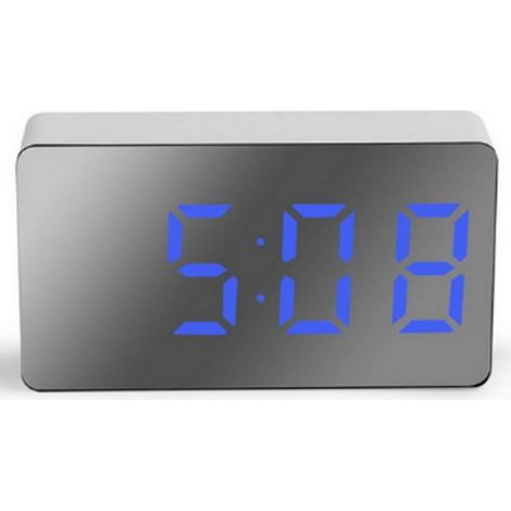 Réveil miroir LED, mini-réveil numérique multifonctionnel, pour chambre, salon ou bureau (1/4)