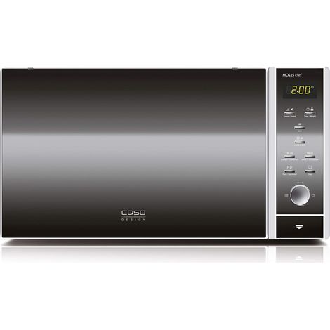 Micro-ondes 3 en 1 MCG25 avec grill et air chaud 1950 W fonction four jusqu'à 200 °C plateau tournant Ø 27 cm 25 L design en acier inoxydable miroir (1/5)