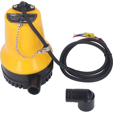 Pompe de cale électrique 45W, haute levée, calibre 25mm, faible bruit, Marine, Submersible, puisard de bateau (1/5)