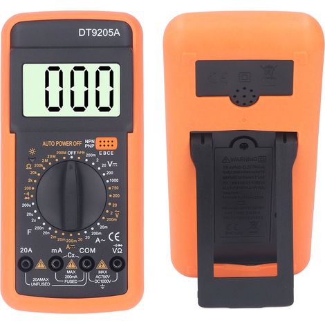 Multimètre numérique portable à écran LCD pour le test des diodes, mesure de courant, tension et résistance, voltmètre (1/5)