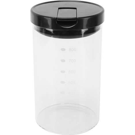 Bocal en verre avec couvercle, graduation, pour la conservation des aliments secs en cuisine et à la maison, 800 ml (1/5)
