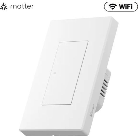 Sonoff SwitchMan Interruttore da Parete Bianco M5-120W Matter Dimensione: 1 Pulsante