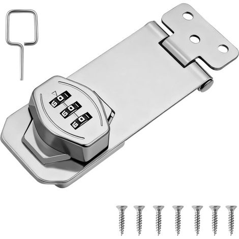 Quatre cadenas à combinaison de 1,5 pouce, adaptés aux armoires, aux garages extérieurs et aux jardins (argent). (1/5)