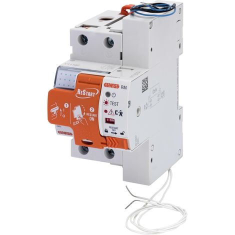 Interruttore magnetotermico differenziale restart gewiss rm2-30 2 poli 25a - gwd4229r