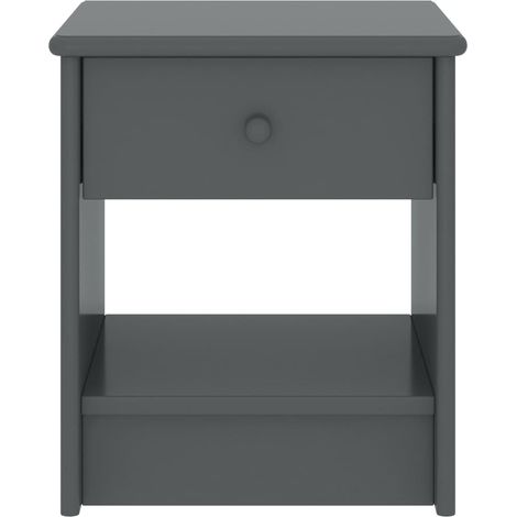 Maison Exclusive - Comodino Grigio Scuro 35x30x40 cm in Legno Massello di Pino