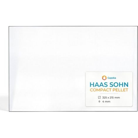 Vitre Haas Sohn COMPACT PELLET - Verre Rectangle pour poêle à bois - 325 x 215 mm (L1 x H1) - 4 mm (1/5)