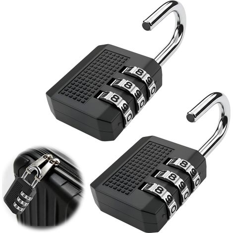 2PCS Cadenas Code 4 Chiffres, Serrure Sécurisée pour Casier, Vestiaire, Armoire, Boîte à Outils, Porte de Jardin, Abri, Robuste, Durable et Portable pour Usage Intérieur et Extérieur (1/5)