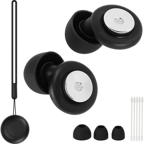 Bouchons d'oreille pour dormir Protection auditive adaptée pour dormir, étudier, au bureau, en avion, en festival, en voyage Bouchons d'oreille en silicone souple et lavable (1/5)